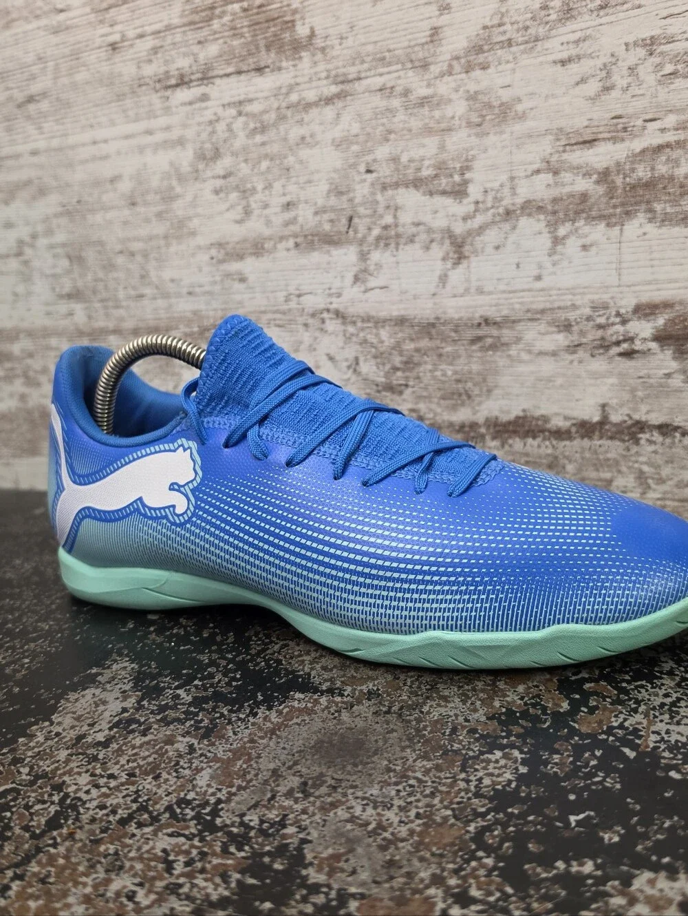 Mens Puma Future 7 Play Indoor Soccer Shoes Sz 10 M Used Blue 107942-01